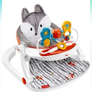 NEW Fisher-Price Portable Premium Sit-Me-Up Floor Seat w/ Snack Tray & Toy Bar